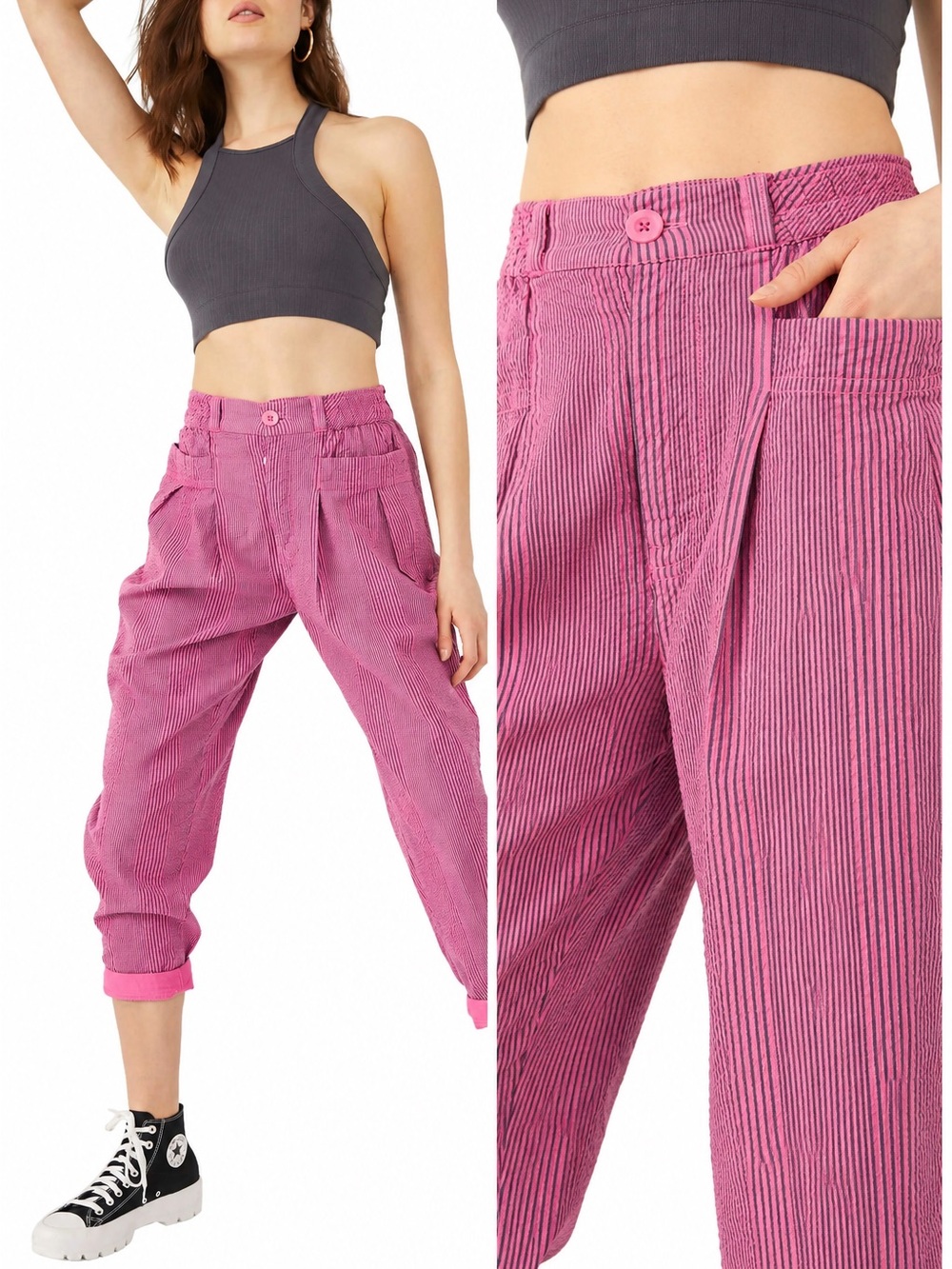 Free People Make A Stand Stripe Seersucker Pants
